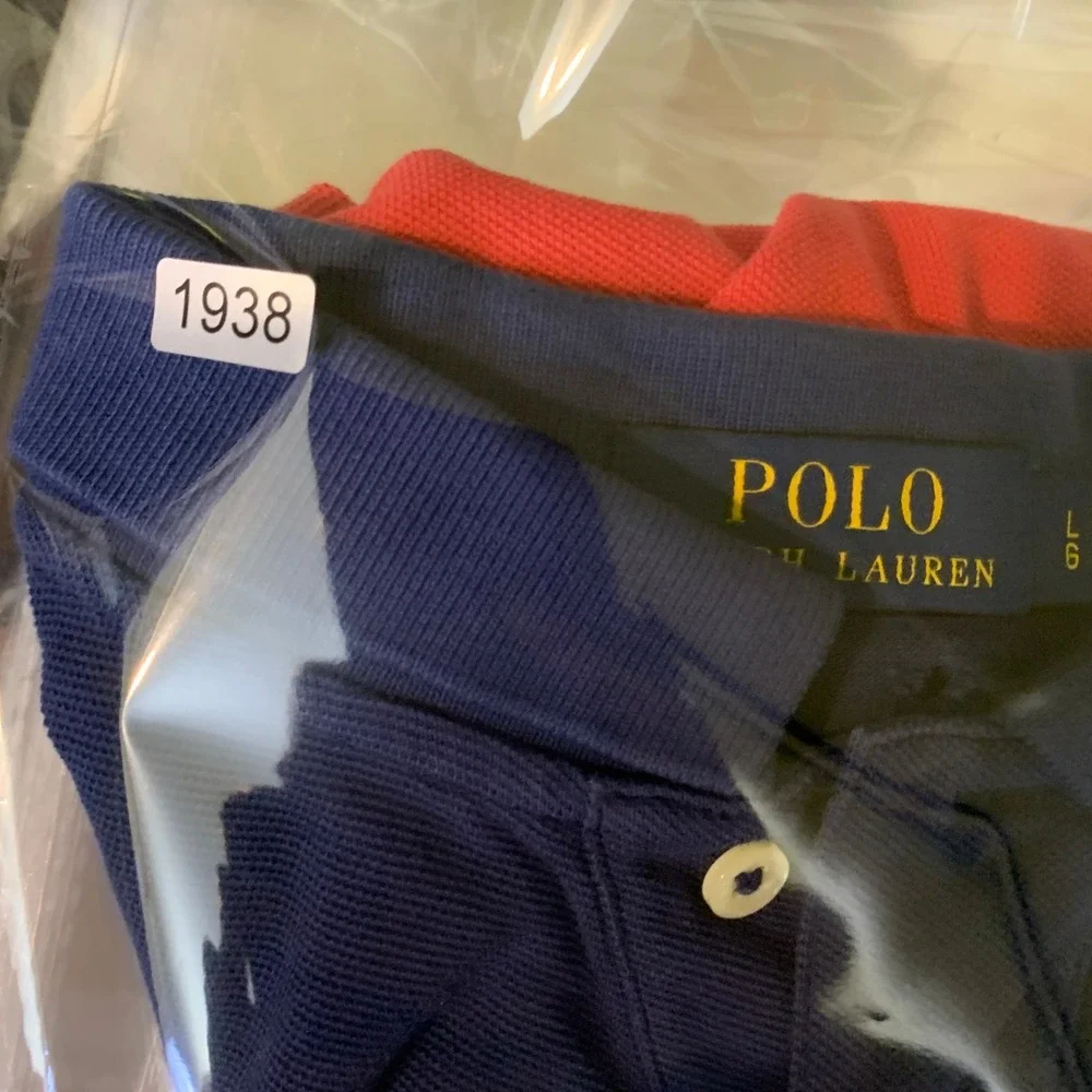 Polo Ralph Lauren Men Ombre Dip Dye Polo Shirt Red White Blue Large 710723686001